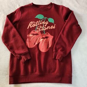 The Rolling Stones Maroon Sweatshirt With Graphics Size Small Medium